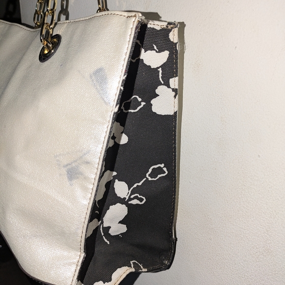 Anne Klein White and Black Women's Tote Bag - Picture 9 of 14